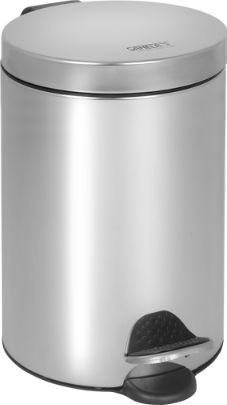Cos gunoi din otel inox cu recipient plastic, volum 20 L, crom lucios