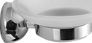 Savoniera din sticla cu suport INOX Colectia Clasic