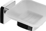 Savoniera din sticla cu suport INOX Colectia Quattro