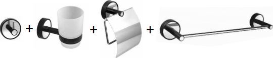 Set accesorii baie Colectia Optimo Black