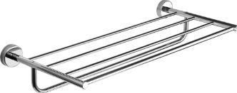 Etajera portprosop dublu cu bara INOX 60 cm Colectia NETS