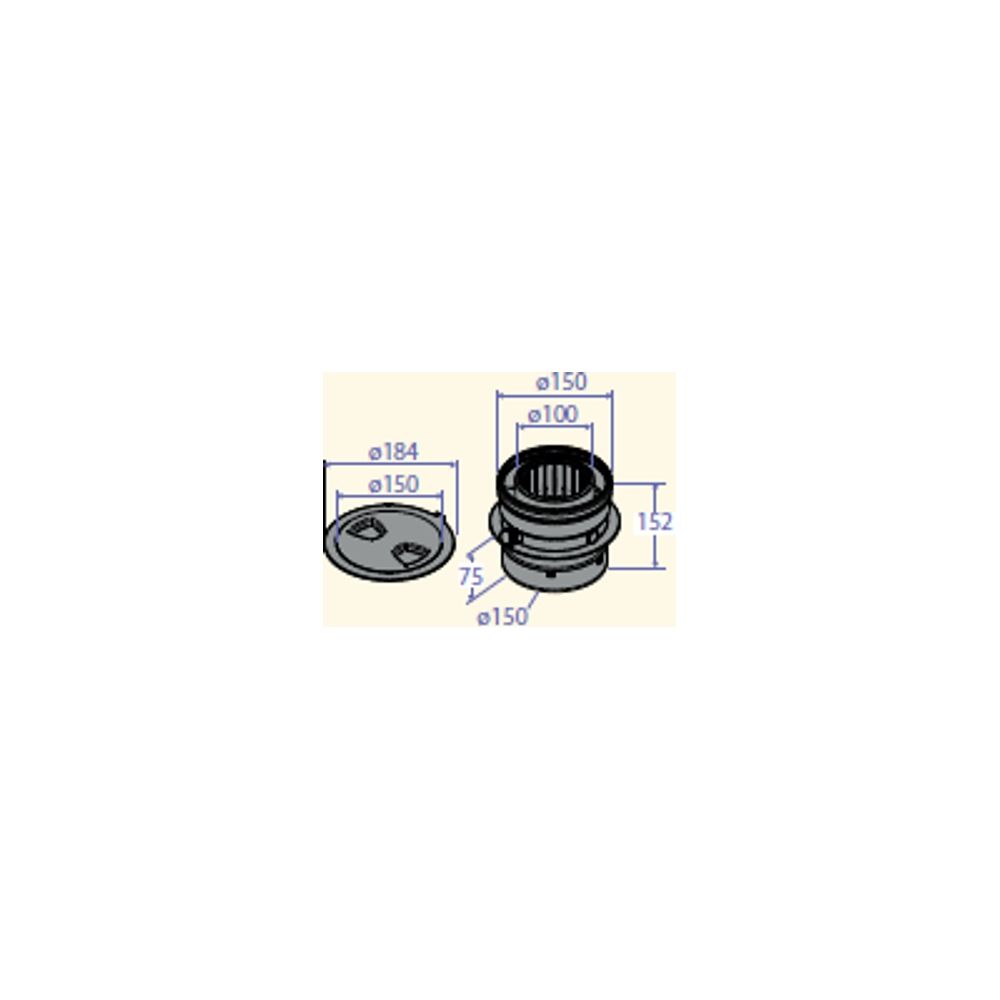 Adaptor Ø150 la 100/150 - EH692