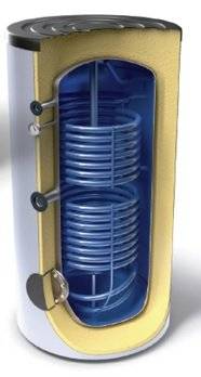 Boiler indirect cu o serpentina marita ( 1.7 m² ) pentru pompe de caldura TESY EV 2x10 S 160 60 - 160 litri