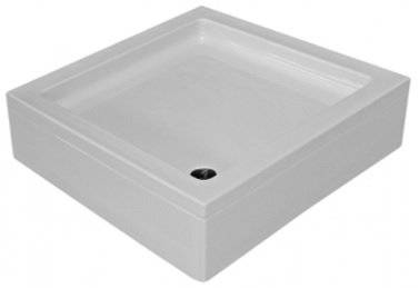 Cadita dus semirotunda din acril MAGNA cu masca si picioare reglabile 80 x 80 x 14 cm