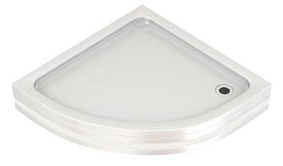 Cadita dus semirotunda din acril MAGNA cu masca si picioare reglabile 80 x 80 x 14 cm