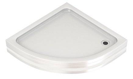 Cadita dus semirotunda din acril MAGNA cu masca si picioare reglabile 80 x 80 x 14 cm