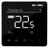 Termostat digital ALB programabil cald/rece pardoseala si ventiloconvectoare, LCD, INNOTROLL HT-FC02 WIFI - montaj in doza - 230 V